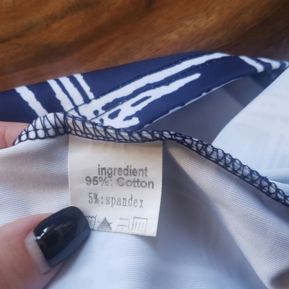 Amazon brand BodyCon blue and white dress size medium - Picture 5 of 11